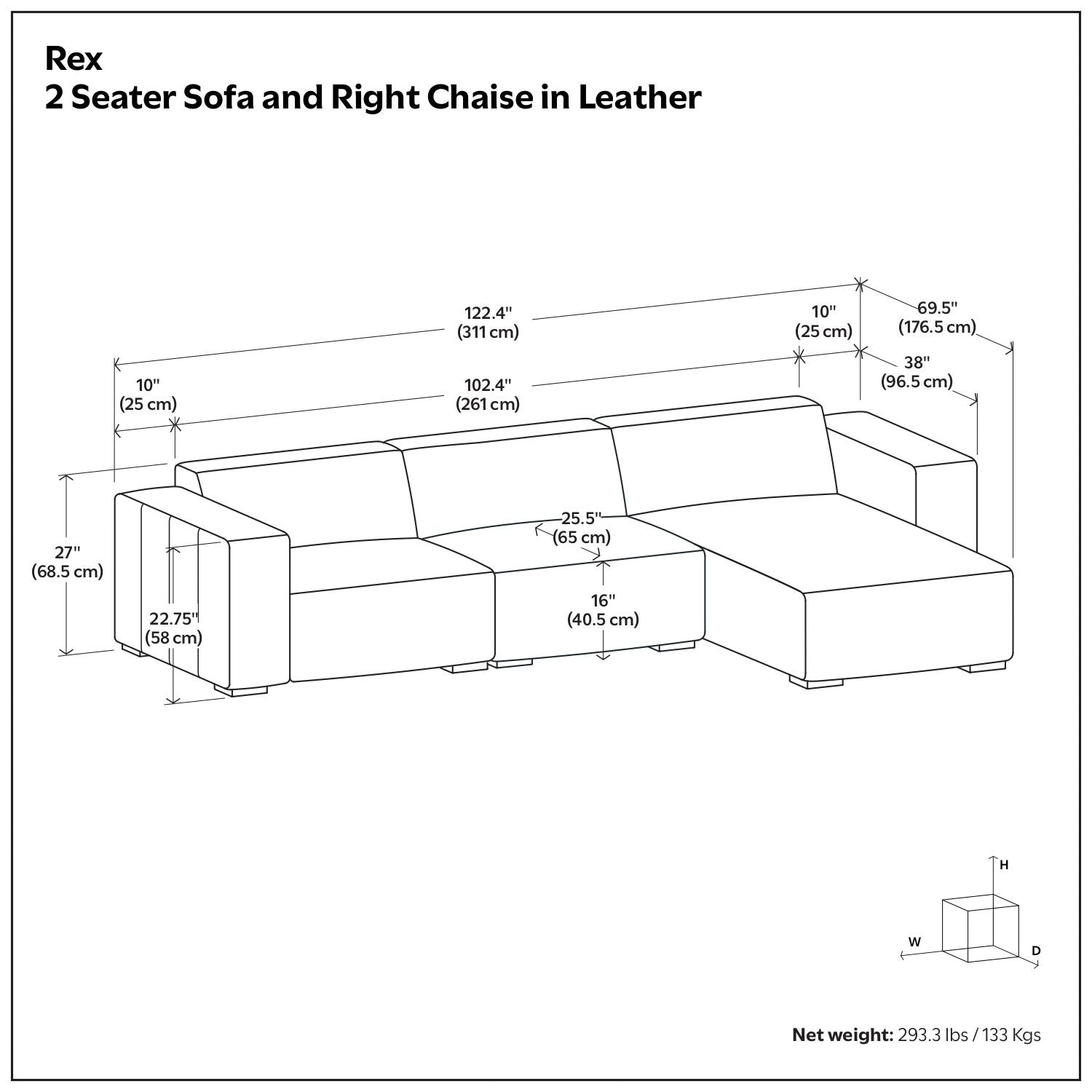 Rex - Handcrafted Sectional Sofa