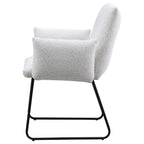 Ackland Upholstered Dining Arm Chair Light Grey (Set of 2)