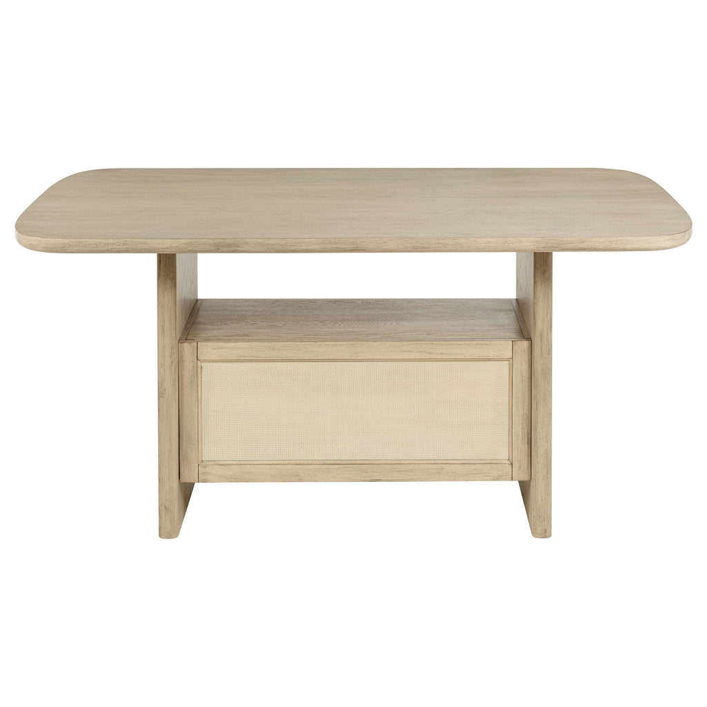 Kailani 7-piece Wood Counter Height Dining Set Beige Oak