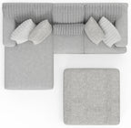 Logan - Upholstered Sectional With Comfort Coil Seating - 46" Cocktail Ottoman And Accent Pillows Included