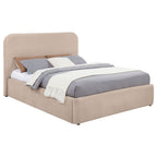 Anders Upholstered Queen Storage Lift Platform Bed Beige