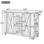 Outdoor Kitchen Island With Stainless Steel Top, Ample Storage Space, Towel And Spice Racks And A Bottle Opener