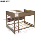 Bunk Bed With Storage Cabinets And USB Ports