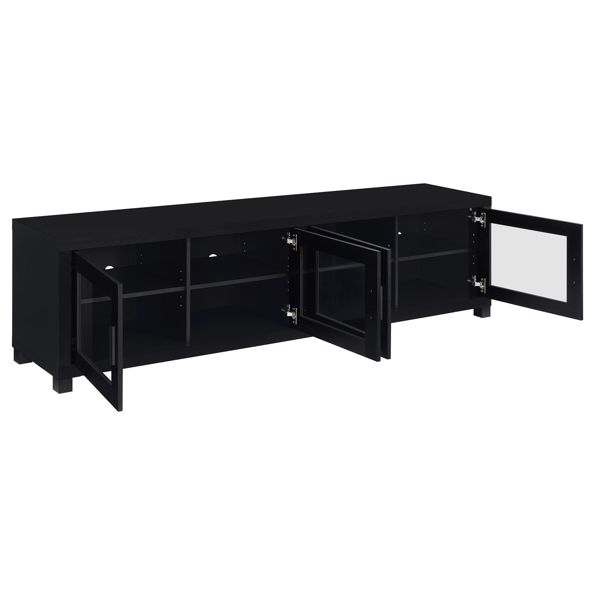 Sachin 4-door Engineered Wood 79-inch TV Stand Black