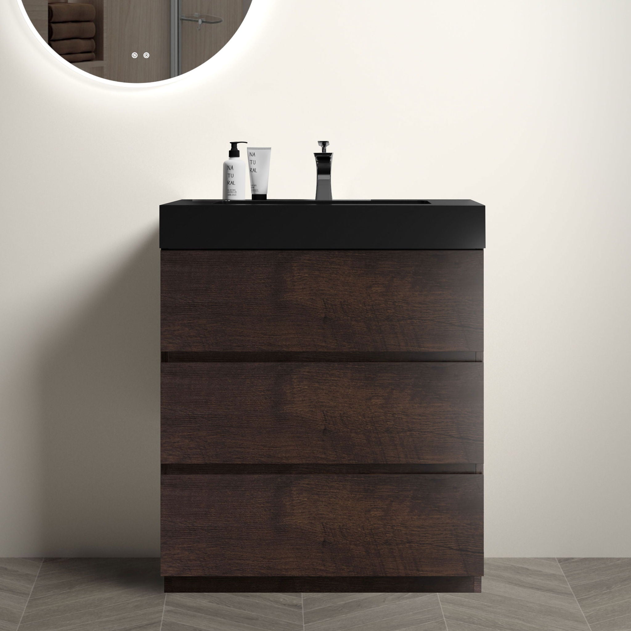 Alice - Bathroom Vanity With Large Storage, Freestanding