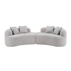 Curved 4 Seater Full Compression Sponge Sofa