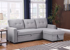 Upholstered Pull Out Sectional Sofa With Chaise