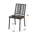 Zudora - Side Chair (Set of 2) - Synthetic Leather & Black