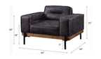 Silchester - Chair - Antique Ebony Top Grain Leather