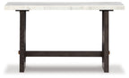 Burkhaus - Sofa Table - White / Dark Brown