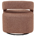Westhill Boucle Upholstered Swivel Accent Chair Berry