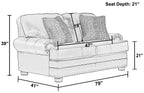 Roberto - Leather Loveseat - Cocoa