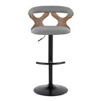 Gardenia - Contemporary Adjustable Barstool & Swivel With Rounded T Footrest (Set of 2)