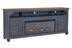 Fireplace TV Stand For TVs Up To 95" - Blue