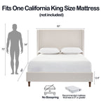 Harper - Tall Headboard Upholstered Bed / High Headboard / Elegant Simplicity / No Box Spring Needed