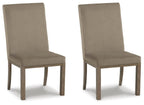 Chrestner - Dining UPH Side Chair (Set of 2) - Gray / Brown