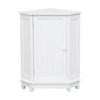 Bathroom Cabinet Triangle Corner Storage Cabinet With Adjustable Shelf Modern Style