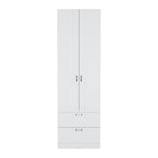 Armoire Organiser, Two Shelves, Rod, Double Door Cabinet Armoire