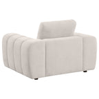 Burnett Chenille Upholstered Accent Chair Ivory