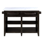 Darwid - Kitchen Island - Marble Top Top & Espresso