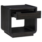 Leandro 3-piece Wood Coffee and End Table Set Burnished Black