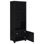 Sachin 3-shelf Engineered Wood Media Tower Black