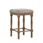 Farsiris - Weathered Counter Height Stool (Set 2) - Beige