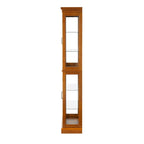 Curio Cabinet Lighted Curio Diapaly Cabinet With Adjustable Shelves And Mirrored Back Panel, Tempered Glass Doors (6 Tier), (E26 Light Bulb Not Included)