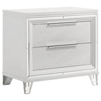Marmore 2-drawer Nightstand Bedside Table White