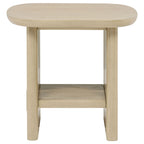 Kailani 2-piece Coastal Coffee and End Table Set Beige Oak