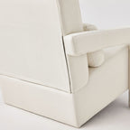 Modern Upholstered Accent Chair, Comfortable Fabric With A Pillow For Living Room