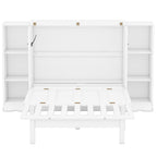 Murphy Bed With Shelves, Drawers And USB Ports