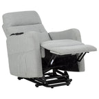 Dayes Upholstered Power Lift Recliner Chair Light Grey