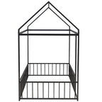 Metal Bed House Bed Frame With Fence
