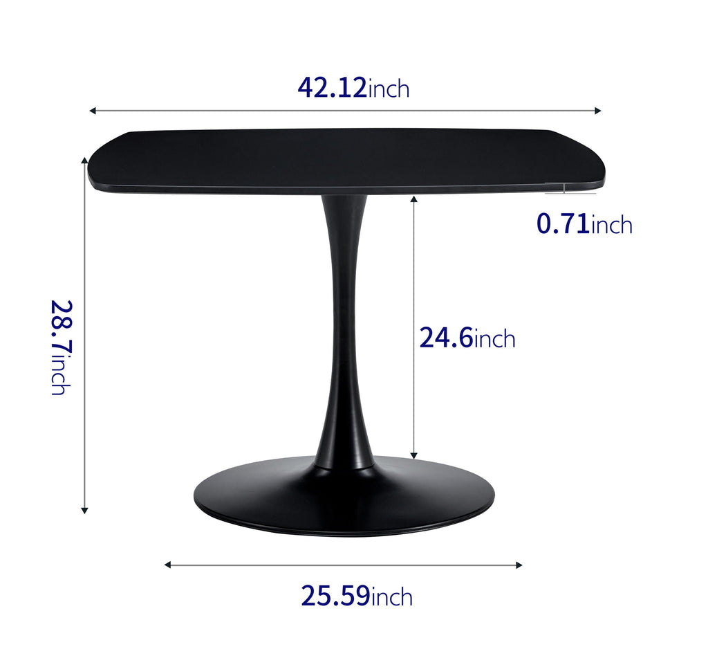 Table Mid-Century Dining Table For 4-6 People With Round Table Top, Pedestal Dining Table, End Table Leisure Coffee Table