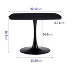 Table Mid-Century Dining Table For 4-6 People With Round Table Top, Pedestal Dining Table, End Table Leisure Coffee Table