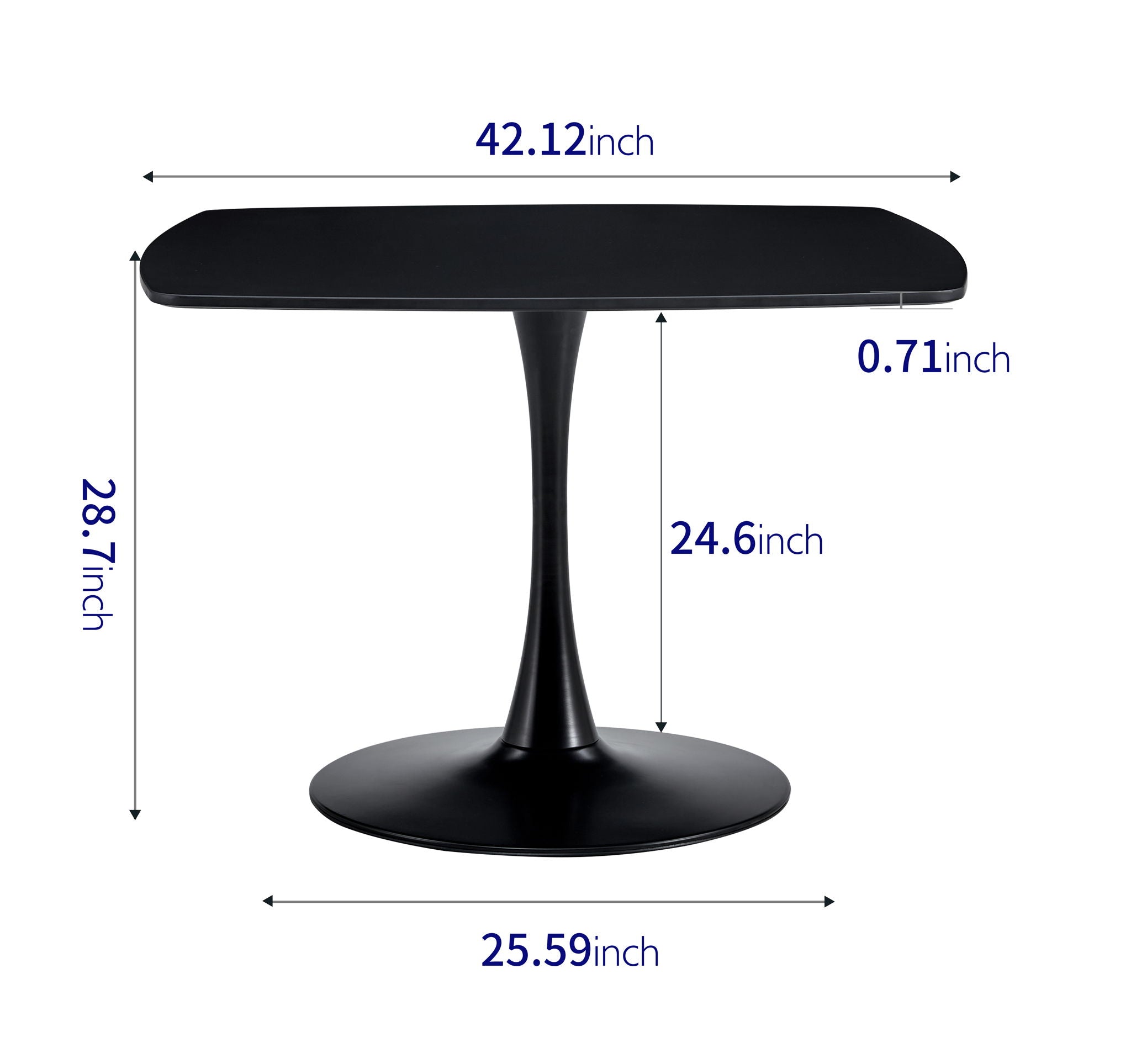 Table Mid-Century Dining Table For 4-6 People With Round Table Top, Pedestal Dining Table, End Table Leisure Coffee Table
