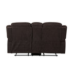 Madden - Motion Loveseat With Console - Brown Chenille