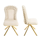 Upholstered Swivel Dining Chairs (Set of 2)