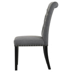 Alana Fabric Upholstered Dining Side Chair Grey (Set of 2)