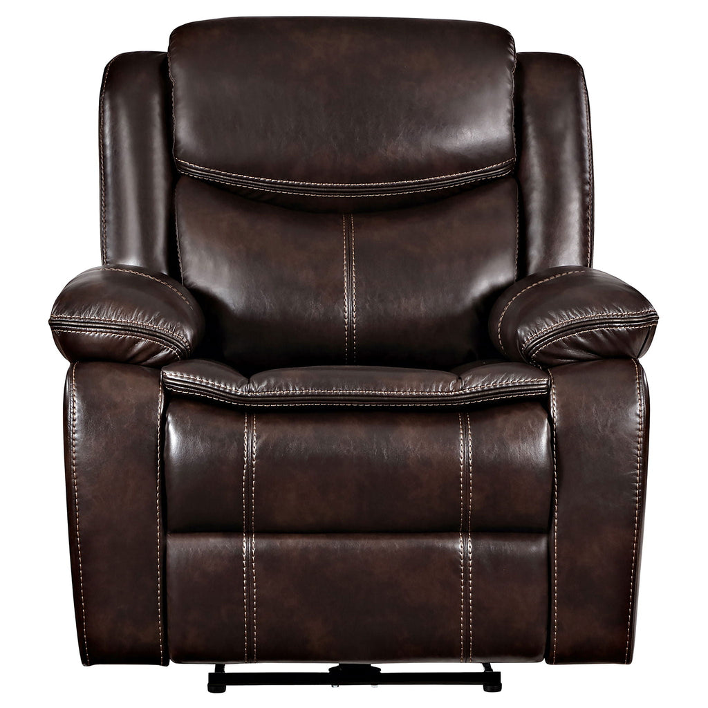 Sycamore Upholstered Power Recliner Chair Dark Brown