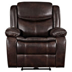 Sycamore Upholstered Power Recliner Chair Dark Brown