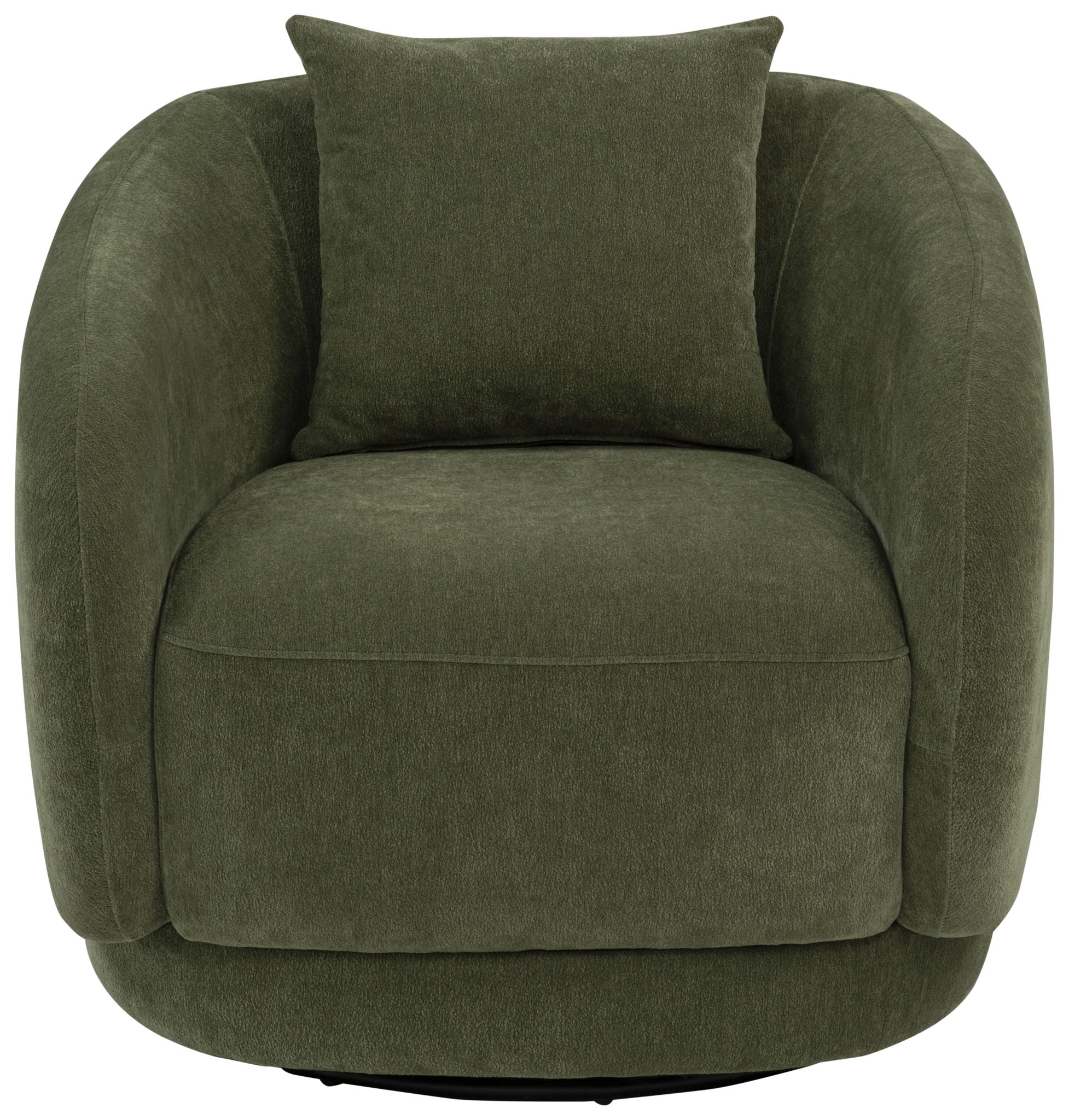 Arnaud Chenille Upholstered Swivel Accent Chair Green