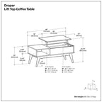 Draper - Lift Top Coffee Table - Teak