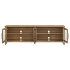 Brenham 79-inch 4-door TV Stand Media Console Washed Oak