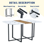 2 Tone Dining Table For Modern Minimalist And Industrial Styles