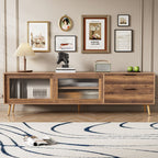 TV Stand, Media Console With 2 Doors, 2 Drawers & Storage Cabinet - Walnut