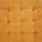 Mark - Tufted Square Genuine Upholstered Ottoman