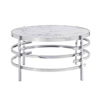 Elegant Round Table With Sintered Stone Top & Sturdy Metal Frame