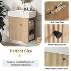 Modern Floating Bathroom Vanity With Ceramic Basin Perfect For Small Bathrooms